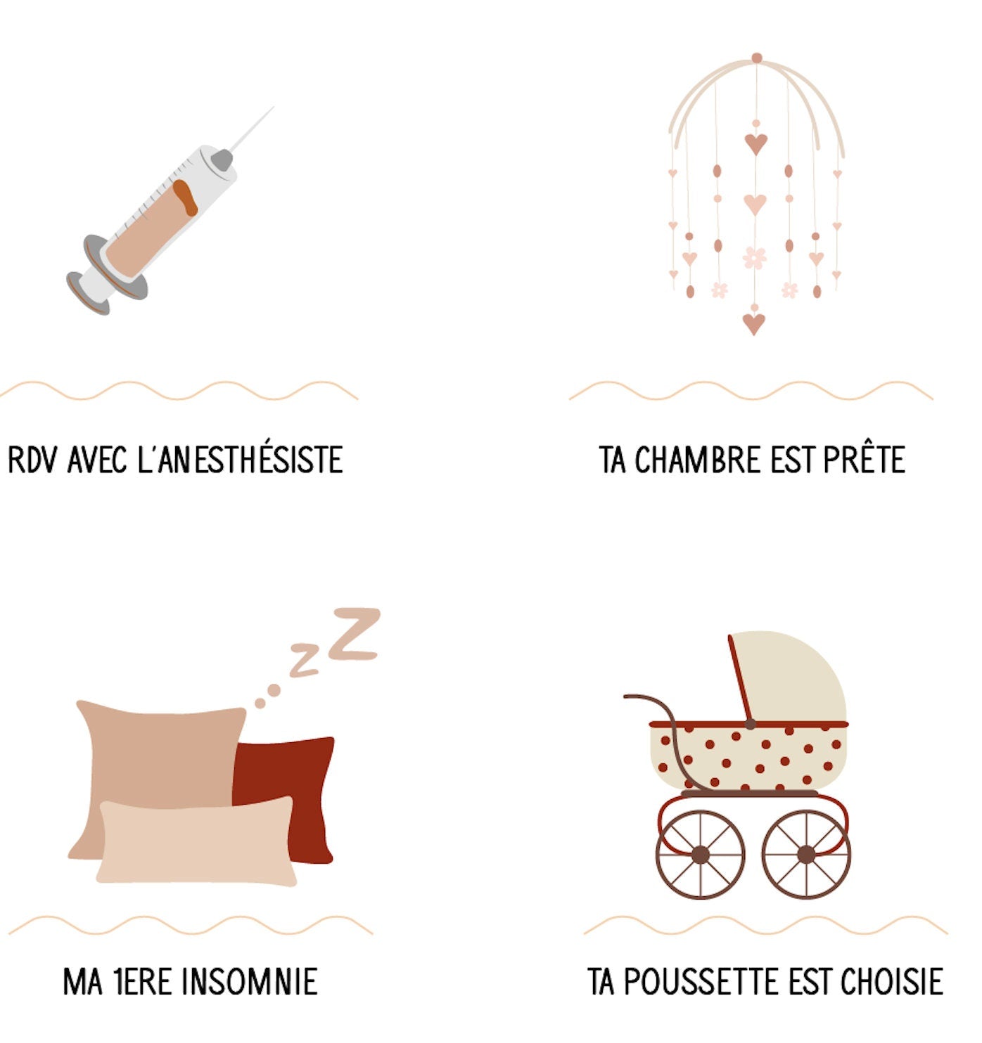 PACK affiches mes premières fois et les dates de ma grossesse