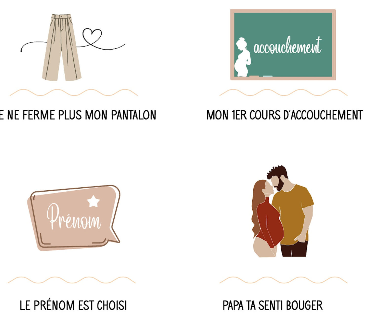PACK affiches mes premières fois et les dates de ma grossesse