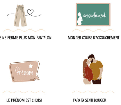 PACK affiches mes premières fois et les dates de ma grossesse