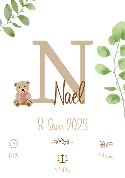 Affiche de naissance