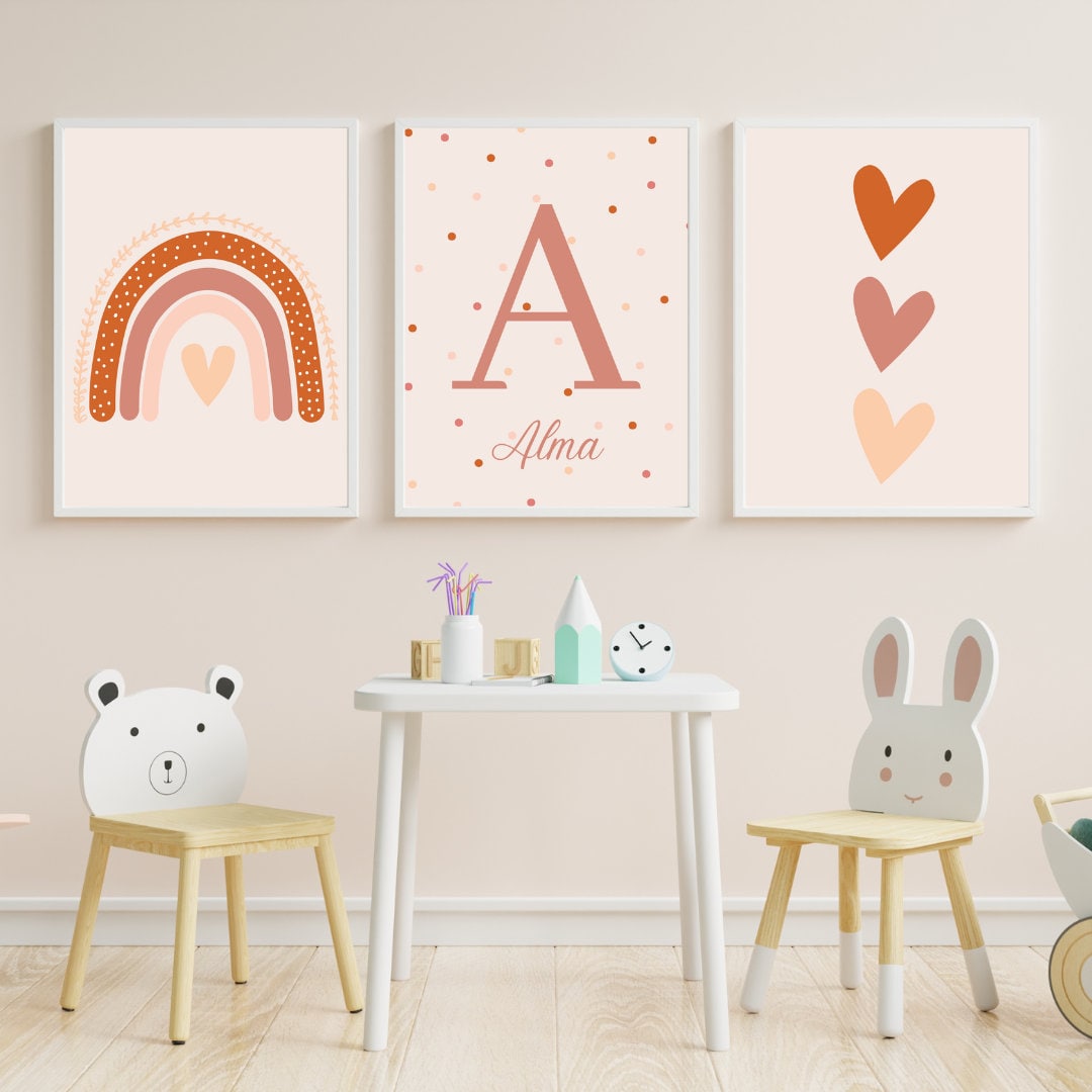 Lot 3 affiches chambre d'enfant