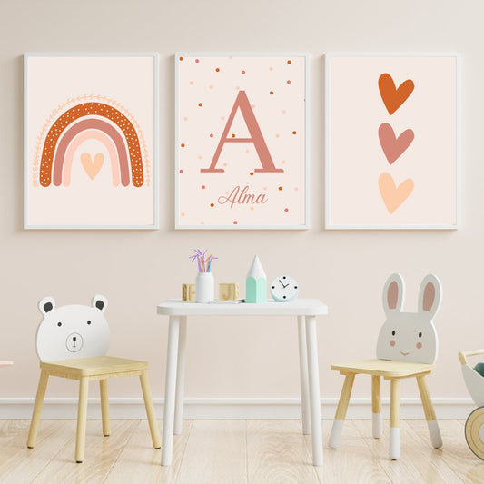 Lot 3 affiches chambre d'enfant