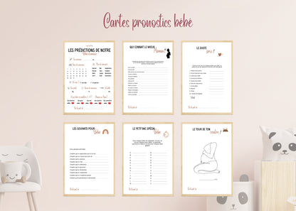 Lot de 6 Jeux Baby shower à imprimer