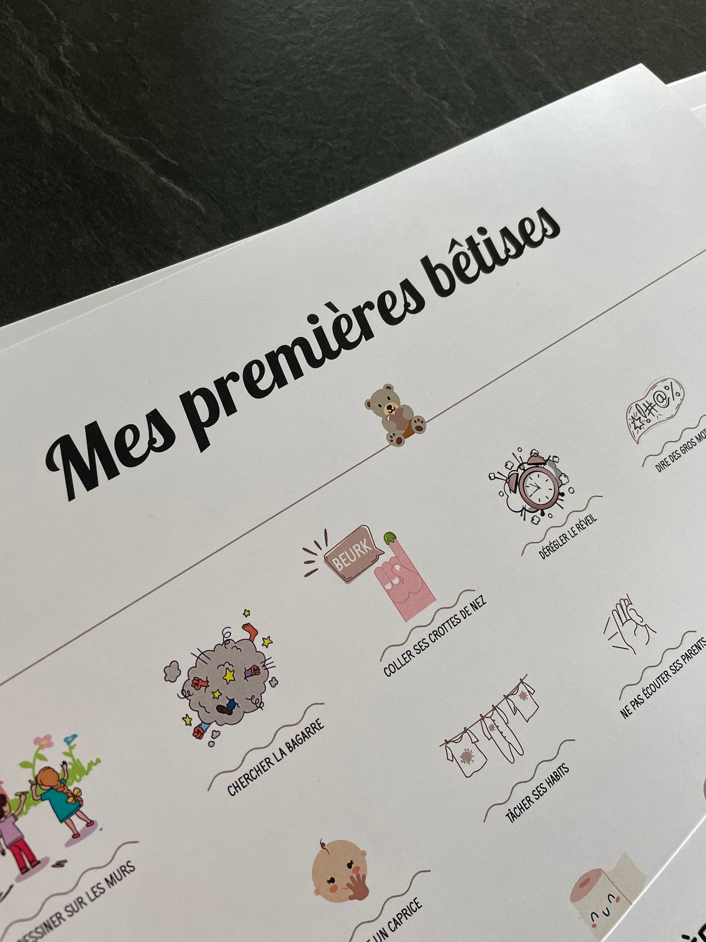 Affiche mes premières bêtises