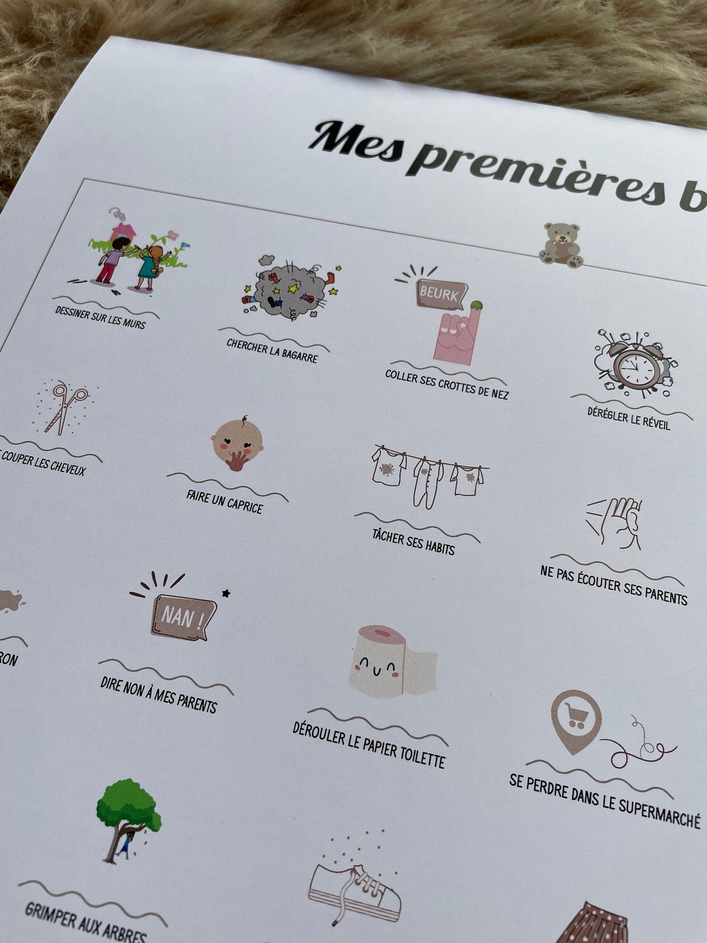 Affiche mes premières bêtises